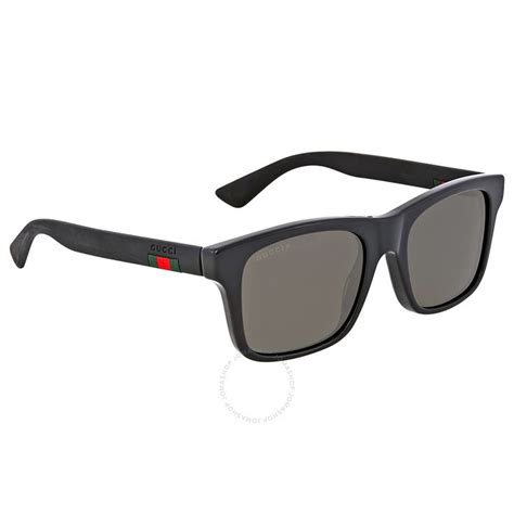 Gucci Polarized Grey Square Men's Sunglasses GG0008S 002 53